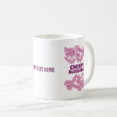 Rosa Kirschblüten Kaffeetasse (VorderseiteRechts)