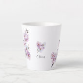 Rosa Kirschblüten Keramik Milchtasse (Vorderseite)