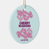 Rosa Kirschblüten Keramik Ornament (Rechts)