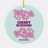 Rosa Kirschblüten Keramik Ornament (Hinten)