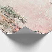 Rosa Kirschblüten-Landschaft der Ruhe (2) Geschenkpapier (Ecke)