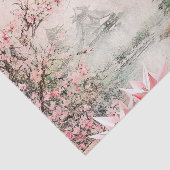 Rosa Kirschblüten-Landschaft Serenity (2) Seidenpapier (Ausschnitt)