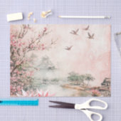 Rosa Kirschblüten-Landschaft Serenity (2) Seidenpapier (Handwerk)