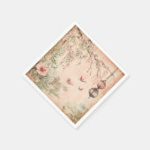 Rosa Kirschblüten-Landschaft Serenity (7) Serviette (Ecke)
