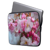 Rosa Kirschblüten Laptopschutzhülle (Vorderseite Links)