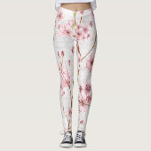Rosa Kirschblüten-Leggings Leggings (Vorderseite)