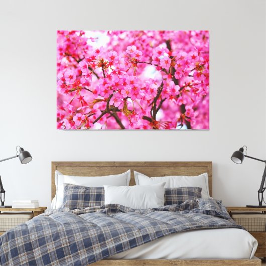 Rosa Kirschblüten Leinwanddruck (Insitu (Schlafzimmer))