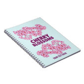 Rosa Kirschblüten Notizblock (Rechte Seite)