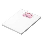 Rosa Kirschblüten Notizblock (Rotiert)