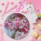 Rosa Kirschblüten Pappteller (Party)