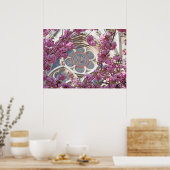 Rosa Kirschblüten Poster (Küche)