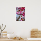 Rosa Kirschblüten Poster (Küche)