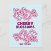 Rosa Kirschblüten Postkarte (Vorderseite)