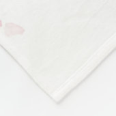 Rosa Kirschblüten-Sakura-Aquarell-Blumen-Boho Fleecedecke (Ecke)