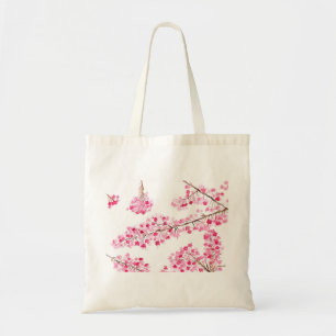 Rosa Kirschblüten Sakura Aquarell Blüten Tragetasche