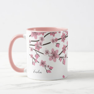 Rosa Kirschblüten-Schöner Name Tasse