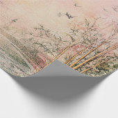 Rosa Kirschblüten-Serenitätslandschaft (8) Geschenkpapier (Ecke)
