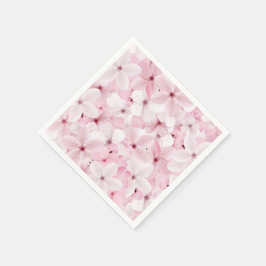 Rosa Kirschblüten Serviette (Ecke)