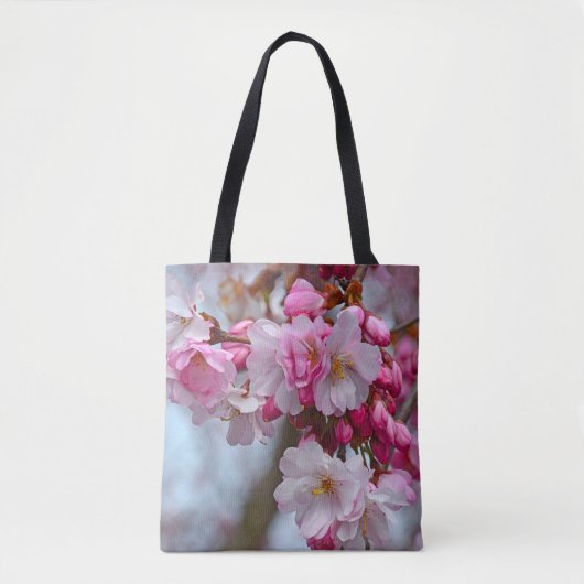 Rosa Kirschblüten Tasche (Vorderseite)