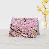 Rosa Kirschblüten über den Sakura-Bäumen Karte (Gelbe Blume)