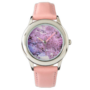 Rosa Kirschblüten-Uhr Armbanduhr