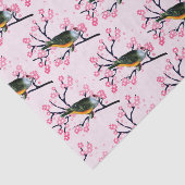 Rosa Kirschblüten und Songbird-Dekoupage Seidenpapier (Ausschnitt)