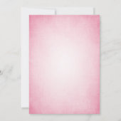 Rosa Kirschblüten-Vintage Hochzeit Einladung (Rückseite)