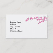 Rosa Kirschblüten Visitenkarte (Rückseite)