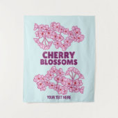 Rosa Kirschblüten Wandteppich (Vorderseite)