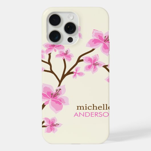 Rosa Kirschblütenbaum iPhone Hülle (Rückseite)