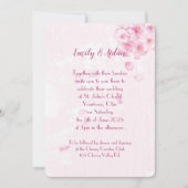 Rosa Kirschblütenhochzeit Einladung (Vorderseite)