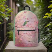 Rosa Kirschblütenmonogramm des Grünen Königs Bedruckter Rucksack