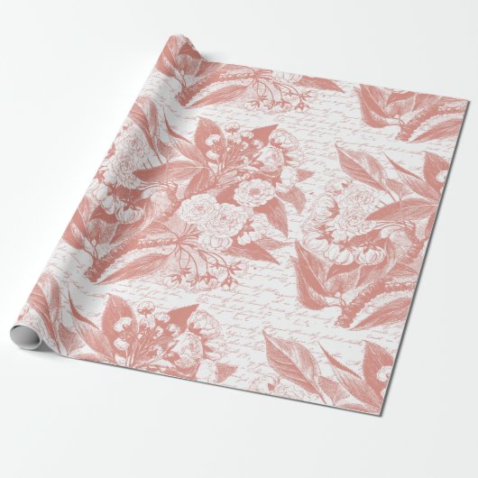 Rosa Kirschblütenpapier Geschenkpapier (Ungerollt)