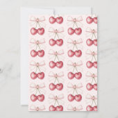 Rosa Kirsche am oberen Brautparty Einladung (Rückseite)