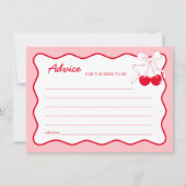 Rosa Kirsche auf der Ratenkarte des oberen Brautpa Einladung (Vorderseite)