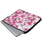 Rosa Kirsche blüht Wasserfarbe Nahtlos. Laptopschutzhülle (Vorne Knopf)