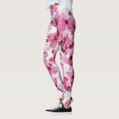 Rosa Kirsche blüht Wasserfarbe Nahtlos. Leggings (Links)