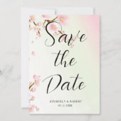 Rosa Kirsche Blume blühen Einladung (Vorderseite)