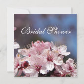 Rosa Kirsche Blume Braudusche Einladung (Rückseite)