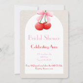 Rosa Kirsche Brautparty Sammlung Einladung (Vorderseite)