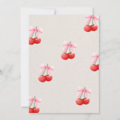 Rosa Kirsche Brautparty Sammlung Einladung (Rückseite)