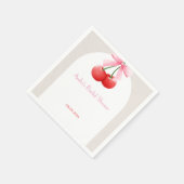 Rosa Kirsche Brautparty Sammlung Serviette (Ecke)