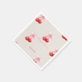 Rosa Kirsche Brautparty Sammlung Serviette (Ecke)