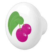 Rosa Kirsche, rosa Kirschen, süße Kirsche, Obst Keramikknauf (Rechts)