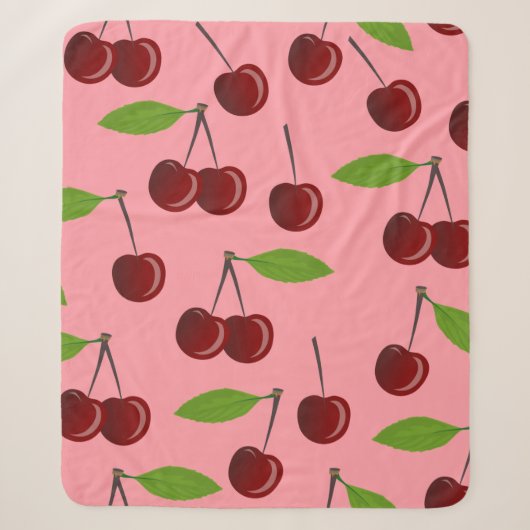 Rosa Kirschen Sherpadecke (Vorderseite)