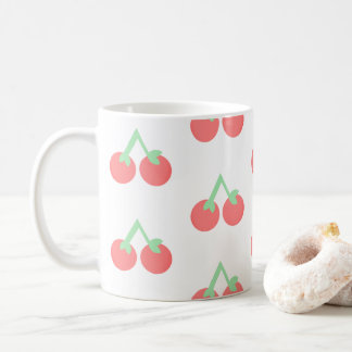 Rosa Kirschenmuster Kaffeetasse