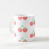 Rosa Kirschenmuster Kaffeetasse (Vorderseite Links)
