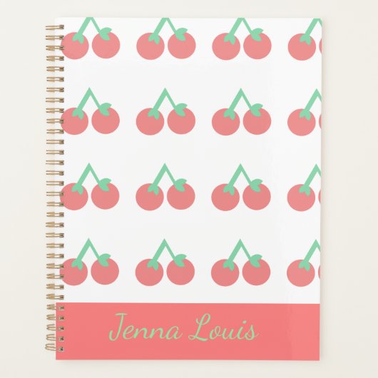 Rosa Kirschenmuster  Planer (Vorderseite)