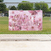 Rosa Kiry Blossom Japanisches Festival Happy Hanam Banner (Insitu)