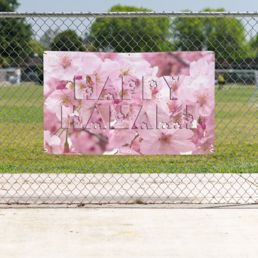 Rosa Kiry Blossom Japanisches Festival Happy Hanam Banner (Insitu)